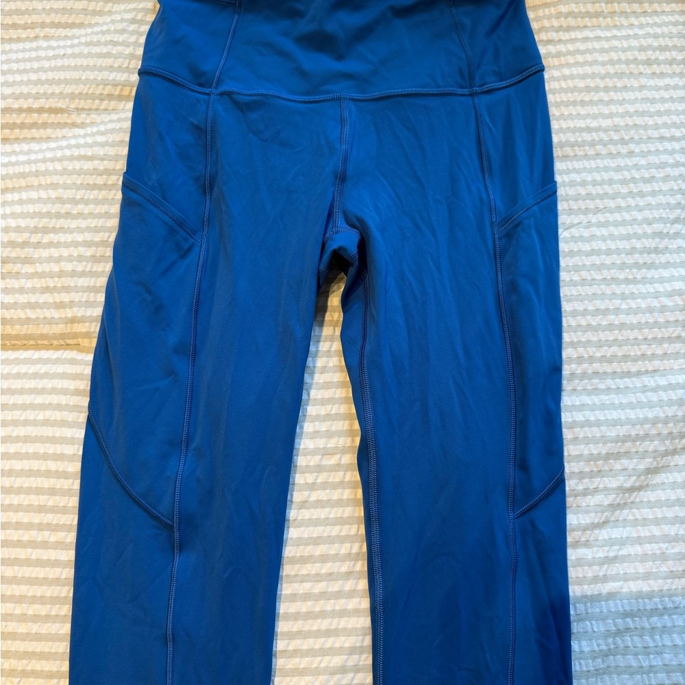 Lululemon athletica Fast & Free Cobalt Blue Leggings